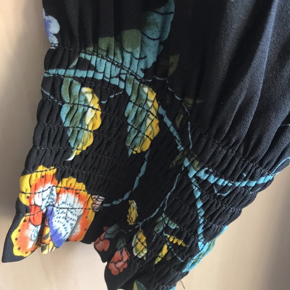 EUC floral tie front maxi length dress - Picture 6 of 6